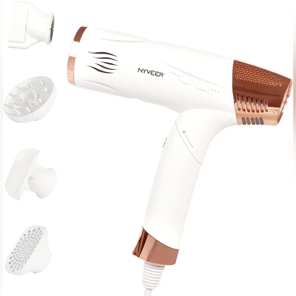 Hair Dryer 1800W Ionic Hair Dryer Travel Blow Dryer Foldable Handle